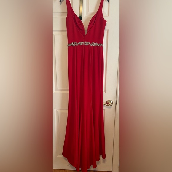 Red Rhinestone Prom/Wedding Dress - Picture 2 of 8